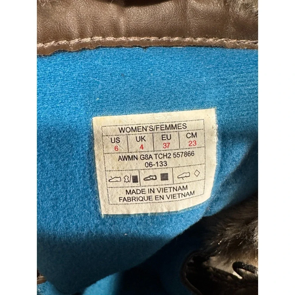 The North Face Brown Faux Fur Snow Boots Primaloft Womens Size 6